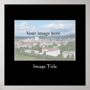 Square poster template with black mat