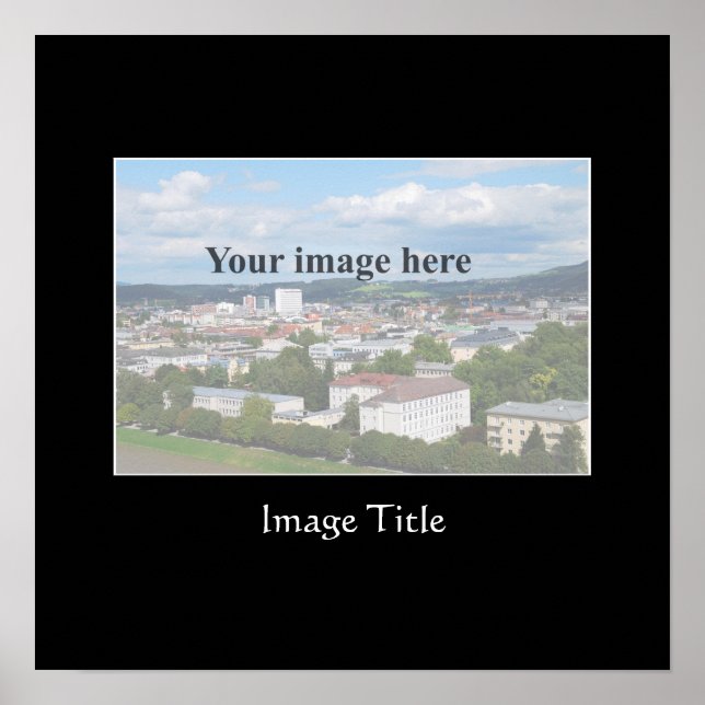 Square poster template with black mat (Front)