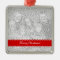 Square premium Christmas photo ornament