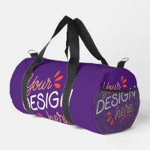 Square purple graphic with playful orange