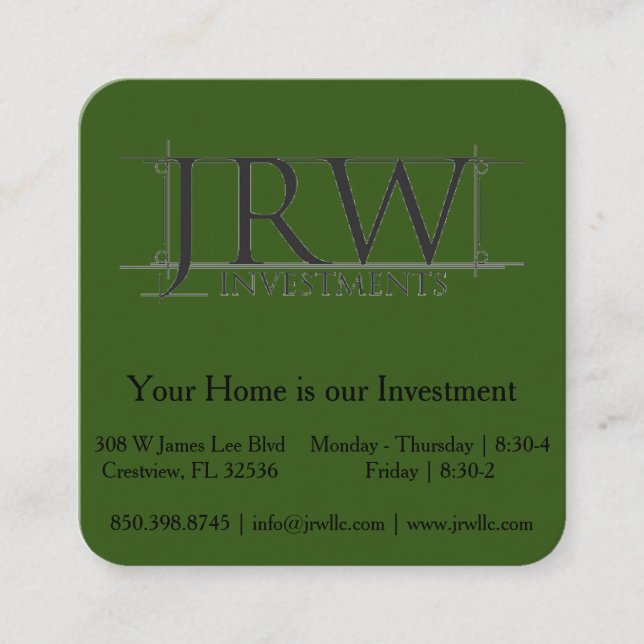 Square QR code card (Front)