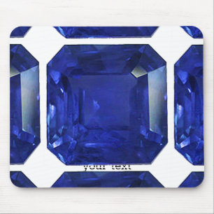 Square Rectangular Blue Sapphire Mouse Mat