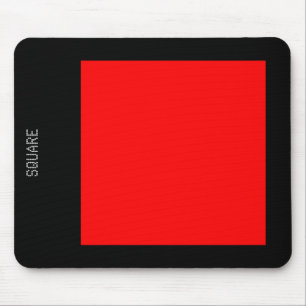 Square - Red and Black Mouse Mat