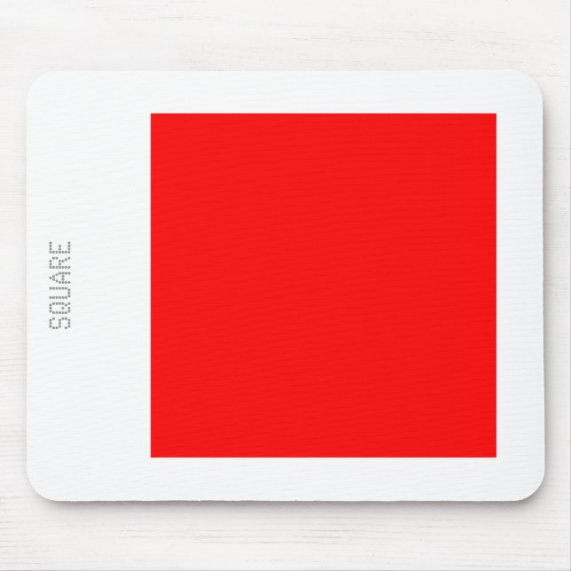 Square - Red and White Mouse Mat (Front)