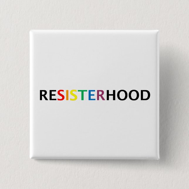 square resisterhood button (Front)