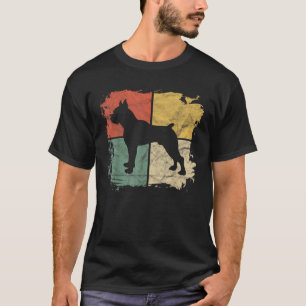 Square Retro Boxer Owner Gift Dog Boxer Dad Mom f T-Shirt