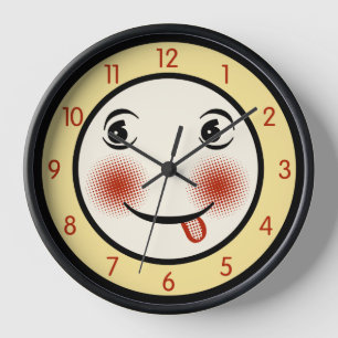 Square Retro Clock Face