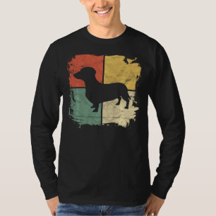 Square Retro Dachshund Owner Dog Parent Dad Doxie T-Shirt