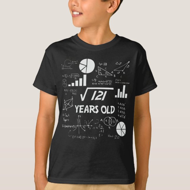 Square root 121 = 11 years old - birthday T-Shirt (Front)