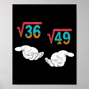 Square Root 36 49 Meme 67 Ice Cream Drip Math Teac Poster