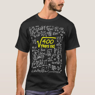 Square Root 400 20 Years Birthday Maths Idea T-Shirt