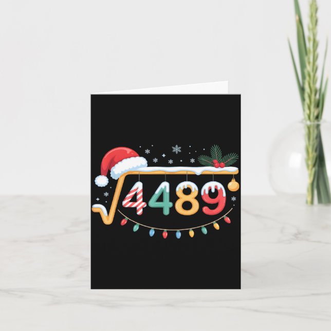 Square Root 4489 Funny 67 Meme Math Teacher 6 7 Ch Card (Front)