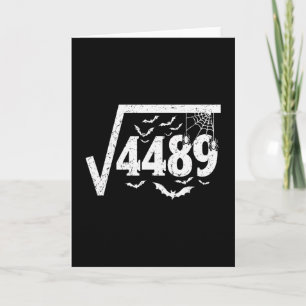 Square Root 4489 Funny Halloween Meme 67 Math Teac Card
