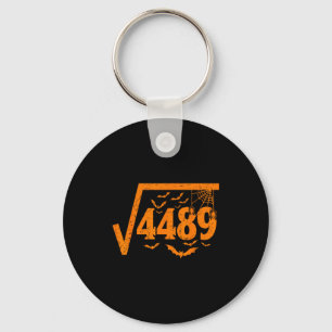 Square Root 4489 Funny Halloween Meme 67 Math Teac Key Ring