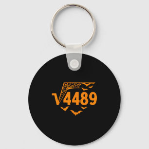 Square Root 4489 Funny Halloween Meme 67 Math Teac Key Ring