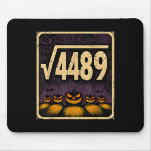 Square Root 4489 Halloween Pumpkin Math Joke 6 7 S Mouse Mat