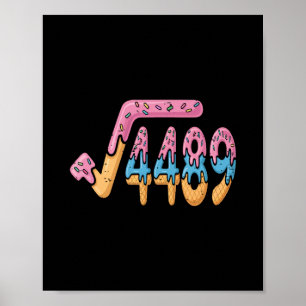 Square Root 4489 Ice Cream Slang Math 67 Six Seven Poster