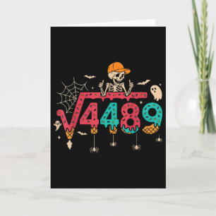 Square Root 4489 Math Teacher Funny 67 Meme Hallow Card
