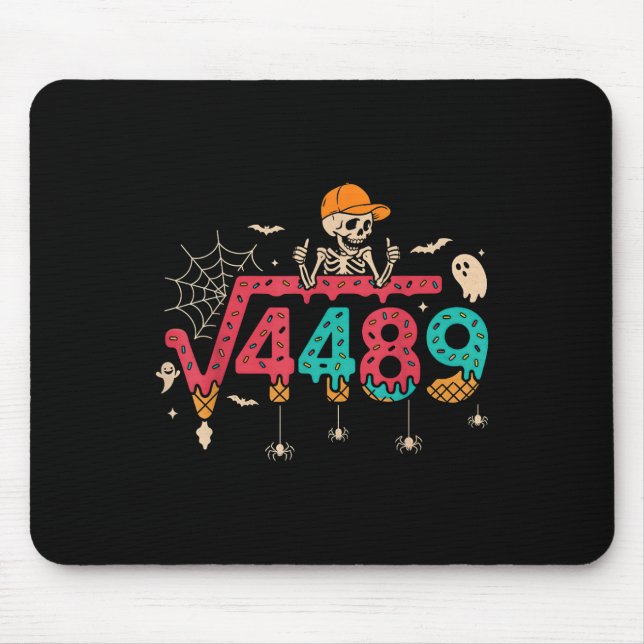Square Root 4489 Math Teacher Funny 67 Meme Hallow Mouse Mat (Front)
