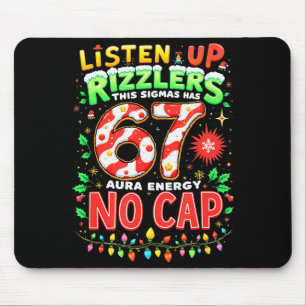 Square Root 4489 Six Seven Christmas Funny 67 Meme Mouse Mat