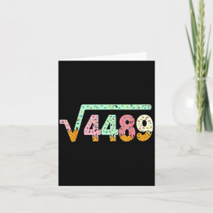 Square Root 4489 Slang Math Teacher Six Seven 6 7  Card