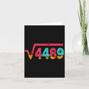 Square Root 4489 Slang Math Teacher Six Seven 6 7  Card