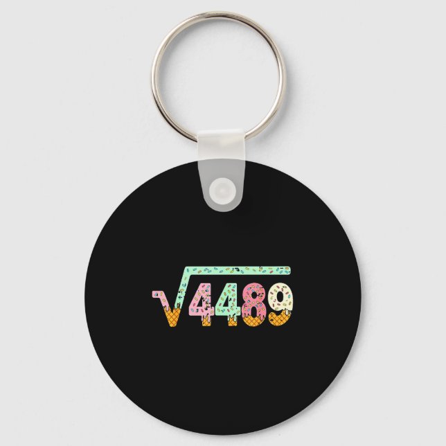 Square Root 4489 Slang Math Teacher Six Seven 6 7  Key Ring (Front)