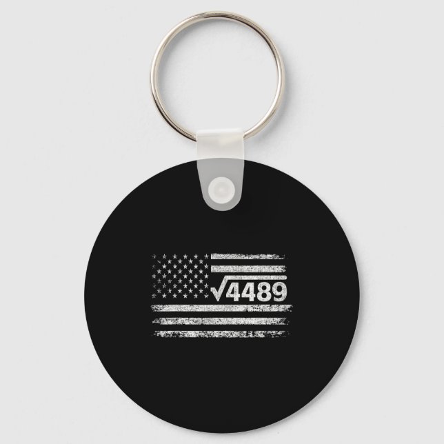 Square Root 4489 Slang Math Teacher Six Seven 6 7  Key Ring (Front)