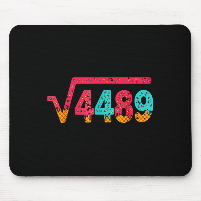 Square Root 4489 Slang Math Teacher Six Seven 6 7  Mouse Mat (Front)