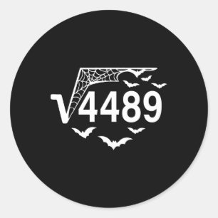 Square Root 67 Meme 6 7 4489 Slang Math Teacher Ha Classic Round Sticker