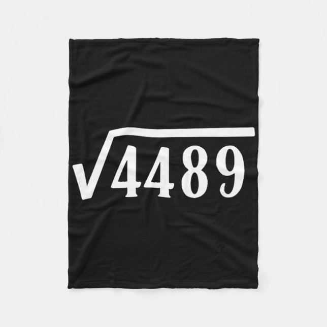 Square Root 67 Year Old Gift Funny Teacher 67th Bi Fleece Blanket (Front)