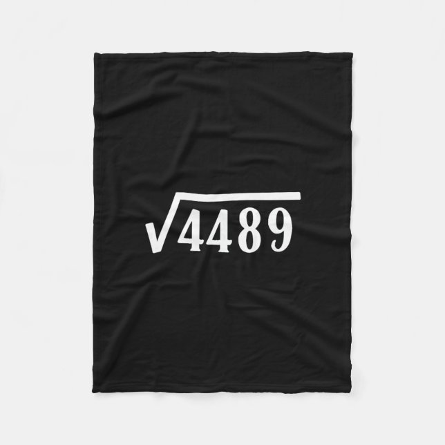 Square Root 67 Year Old Gift Funny Teacher 67th Bi Fleece Blanket (Front)