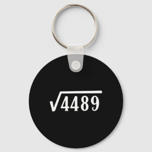 Square Root 67 Year Old Gift Funny Teacher 67th Bi Key Ring