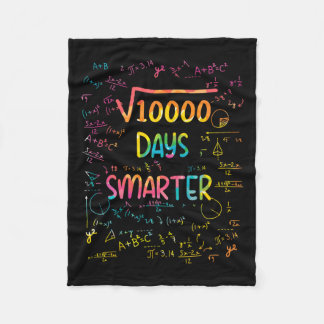 Square Root Of 10000 Math 100 Days Smarter School  Fleece Blanket
