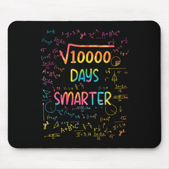 Square Root Of 10000 Math 100 Days Smarter School  Mouse Mat (Front)
