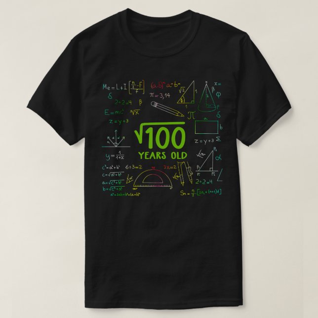 Square Root of 100 10th Birthday Gift T-Shirt (Design Front)