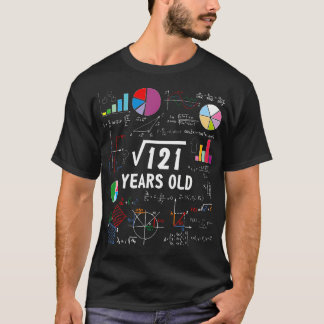 Square Root Of 121 11Th Birthday 11 Year Old Love T-Shirt