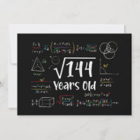 Square Root of 144 12th Birthday 12 Year Old Gifts