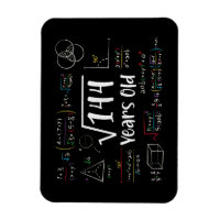 Square Root of 144 12th Birthday 12 Year Old Gifts
