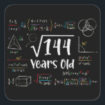 Square Root of 144 12th Birthday 12 Year Old Gifts Sticker<br><div class="desc">Perfect 12 Yrs Old Gift Idea for Kids Square Root Of 144 Years Old. Awesome gift for teen,  children,  daughter,  friends made/ born in 2012,  schoolboy,  son,  youth,  schoolchild,  boy,  kinder,  legend,  girl,  guys,  teenagers on happy 12th Birthday Party</div>