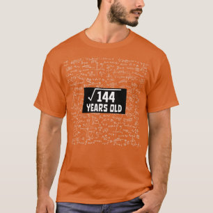 Square Root Of 144 12th Birthday 12 Year Old Math T-Shirt