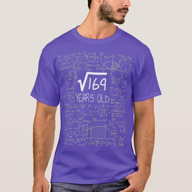 Square Root of 169 13 Years Old 13th Birthday T-Shirt (Front)