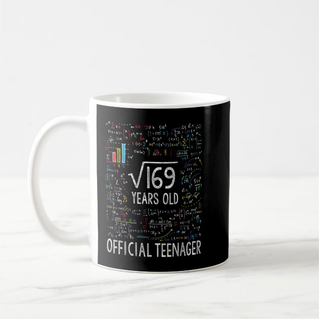 Square Root Of 169 13 Years Old Official Teenager  Coffee Mug (Left)