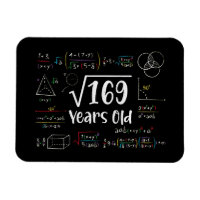 Square Root of 169 13th Birthday 13 Year Old Gifts