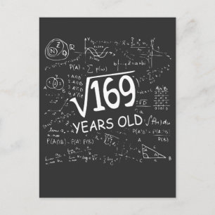 Square Root of 169 13th Birthday 13 Years Old Postcard