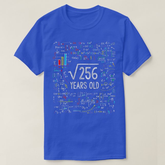 Square Root Of 256 16th Birthday 16 Year Old Gifts T-Shirt (Design Front)