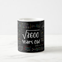 Square Root of 3600 60th Birthday 60 Year Old Gift