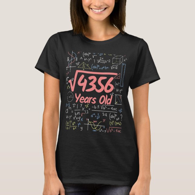 Square Root of 4356 66 Years Old Birthday 1 T-Shirt (Front)
