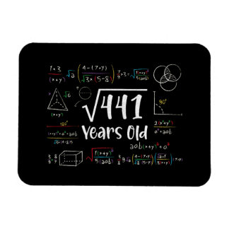 Square Root of 441 21th Birthday 21 Year Old Gifts Magnet