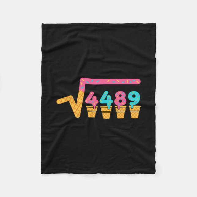 Square Root Of 4489 Ice Cream Drip Meme Slang 67 6 Fleece Blanket (Front)